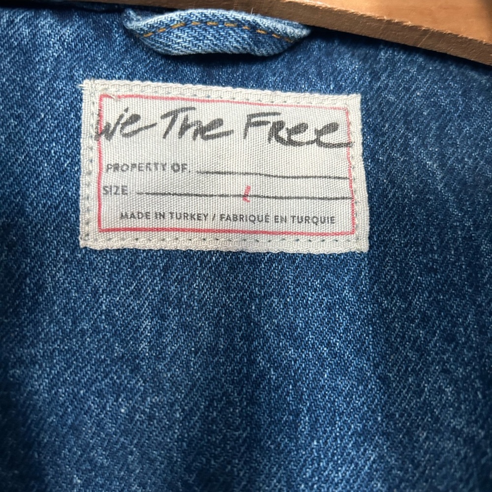 We The Free Jolene Trucker Denim Jacket, SZ L - Picture 3 of 4